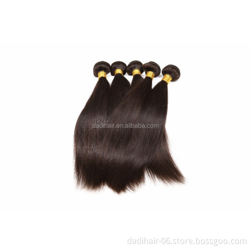 Wholesale cuticle aligned double drawn natural straight human hair weave extension